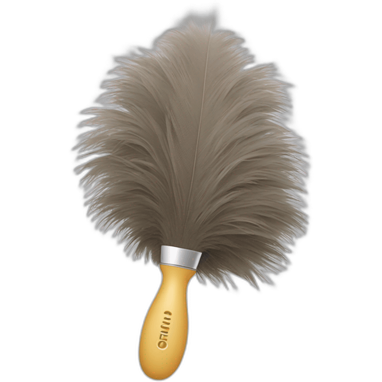 dust brush with ostrich feathers emoji