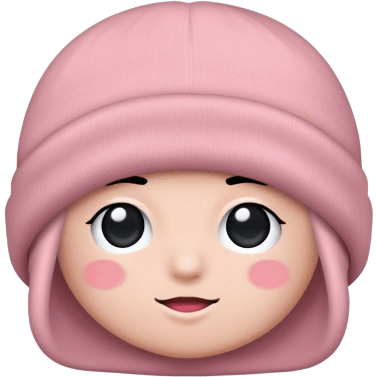 Dusty Pink beanie hat emoji