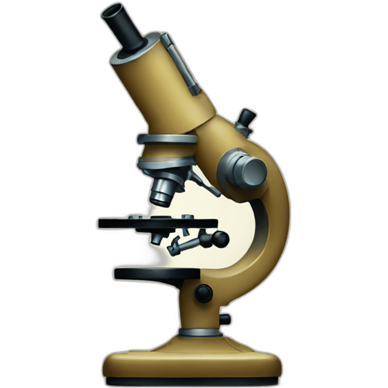 cartoon vintage microscope emoji