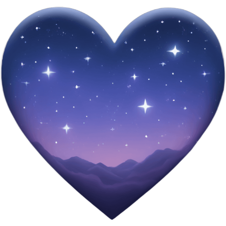 Night sky heart emoji