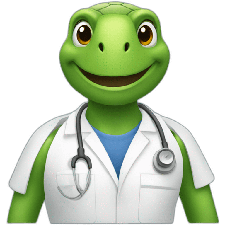 a physiotherapist turtle emoji