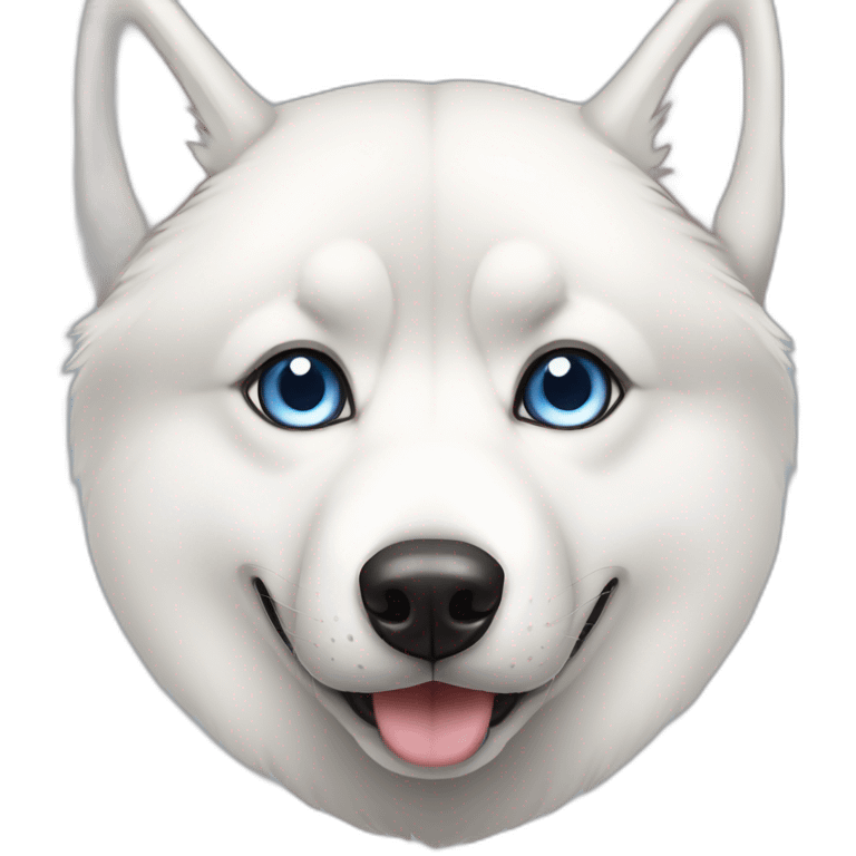 Siberian husky with 2 different eyes emoji