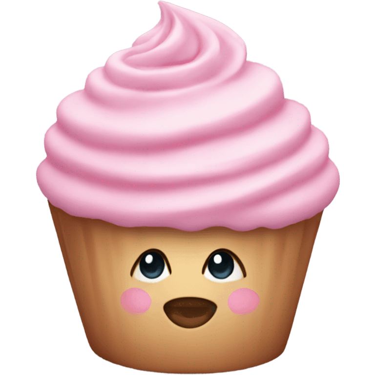 pastel pink cupcake emoji