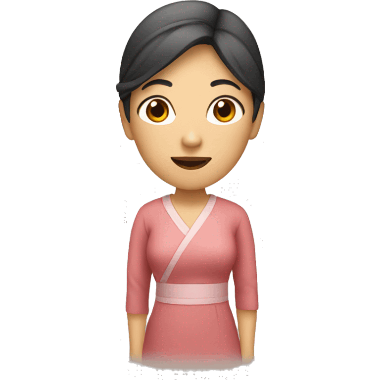 Asian Woman with emoji