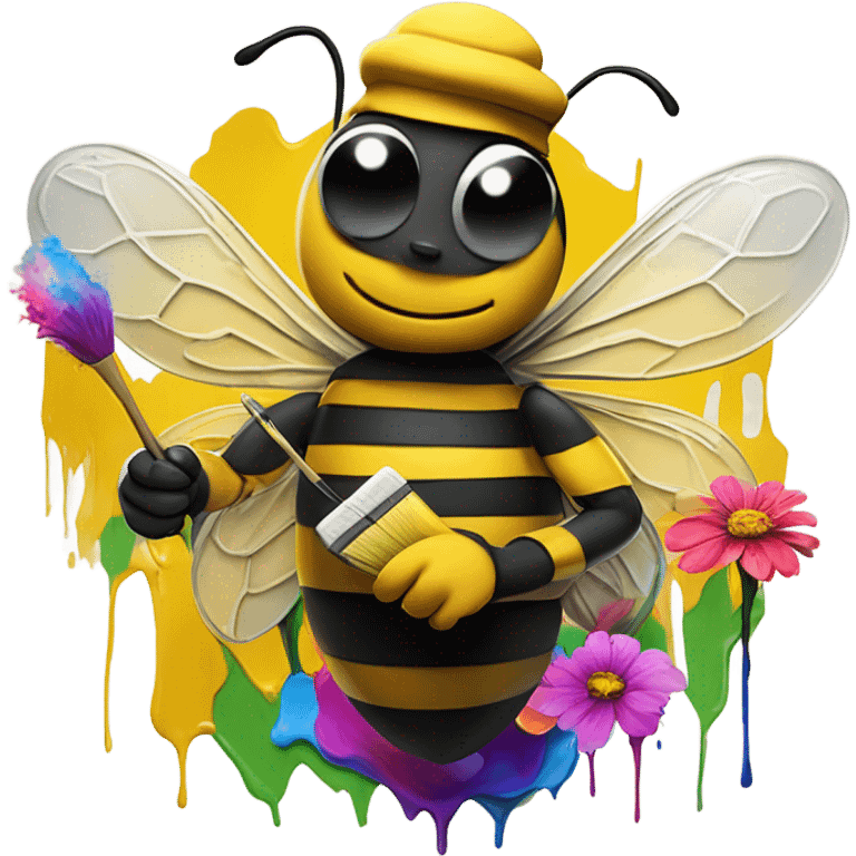 Artist bee emoji