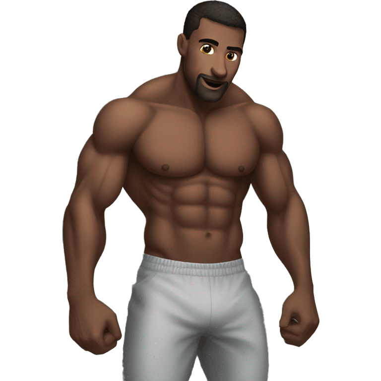 guy chest workout emoji