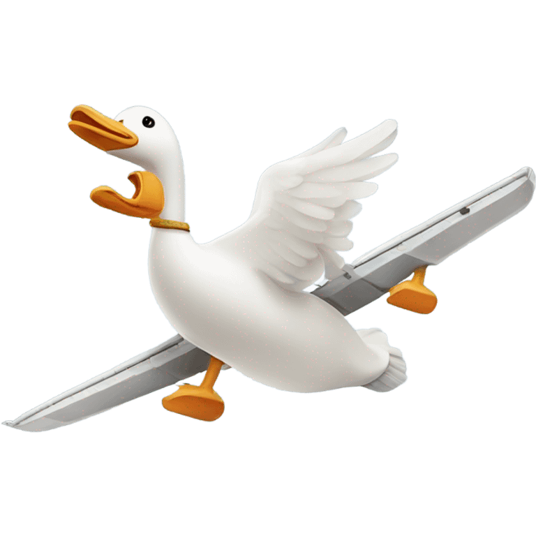 Goose and aeroplane emoji