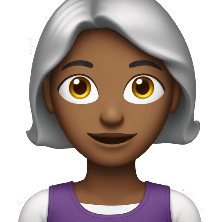 A woman with eggplant emoji