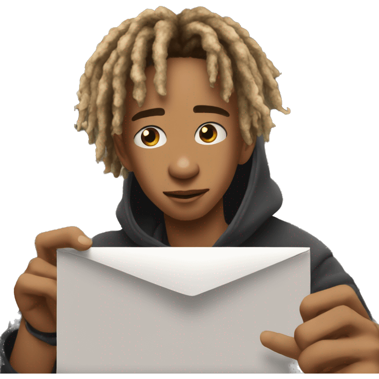 jaden smith handling some courrier to contact emoji