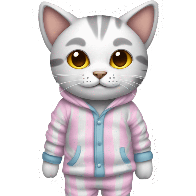 Cat in pajamas emoji