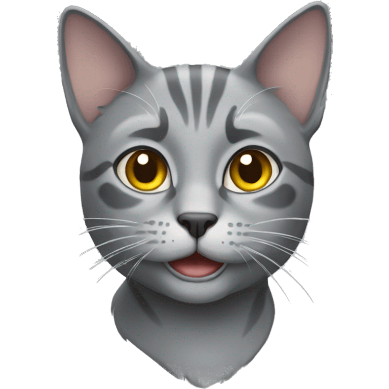 Grey cat emoji