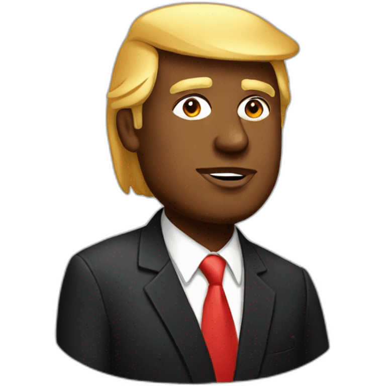 Black Donald Trump emoji