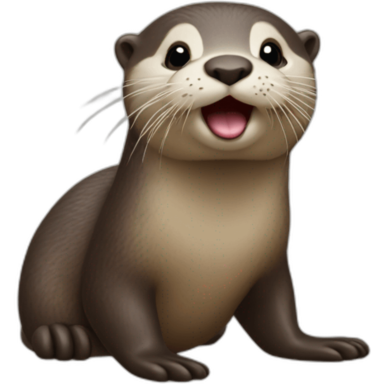 Otter sending a kiss emoji