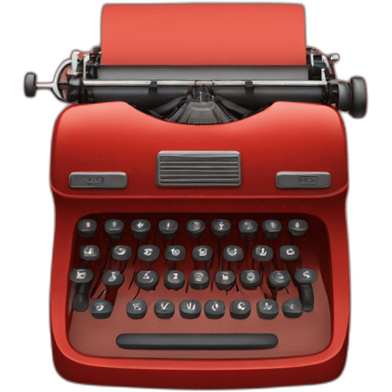 red typewriter emoji