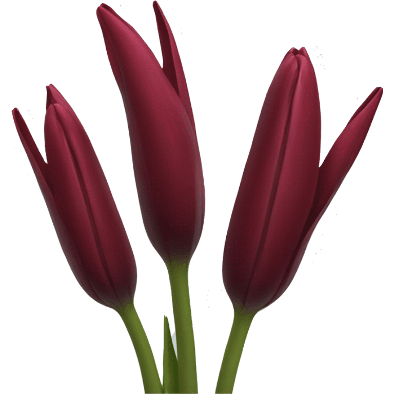 Dark red tulip emoji