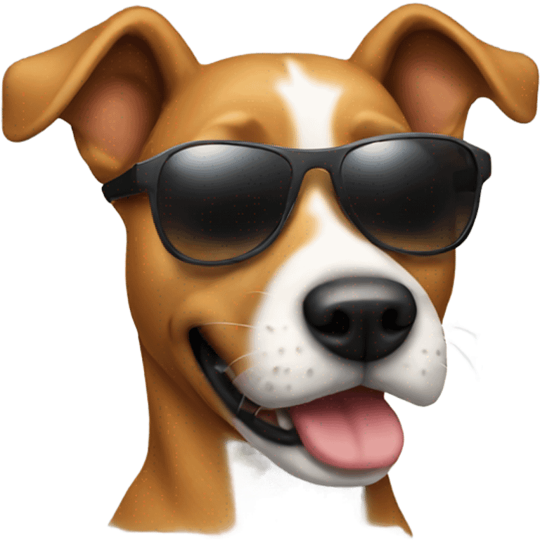 Dog wearing sunglasses emoji