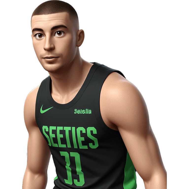 stylish boy in basketball uniform emoji