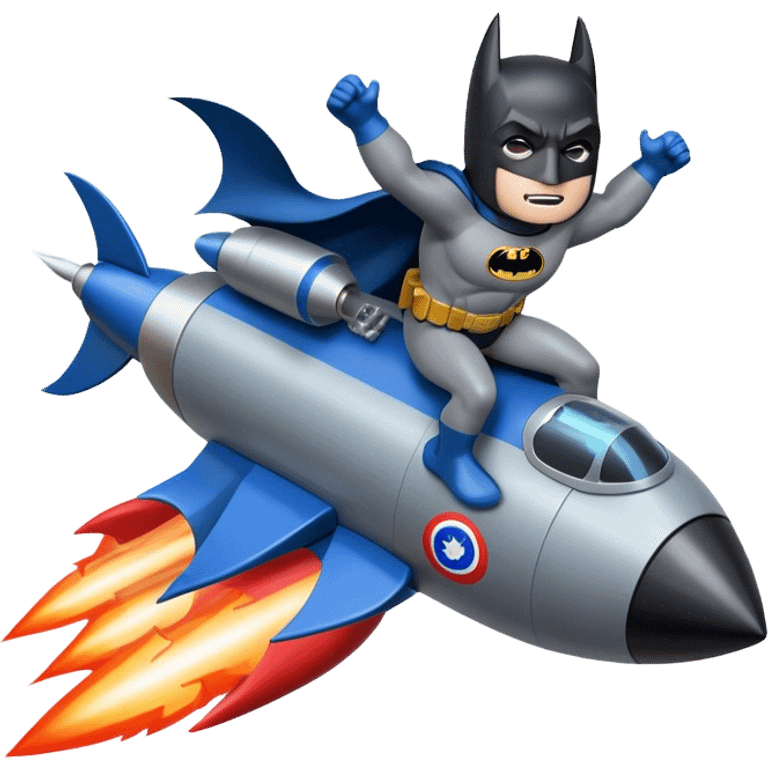 batman france riding a rocket ship boom! emoji