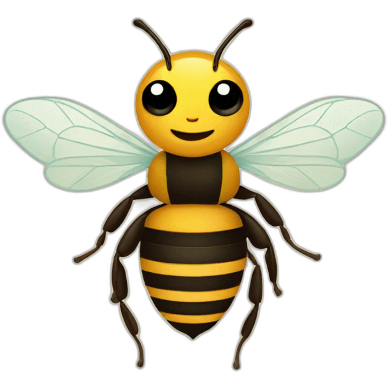 Bee with a honey comb emoji