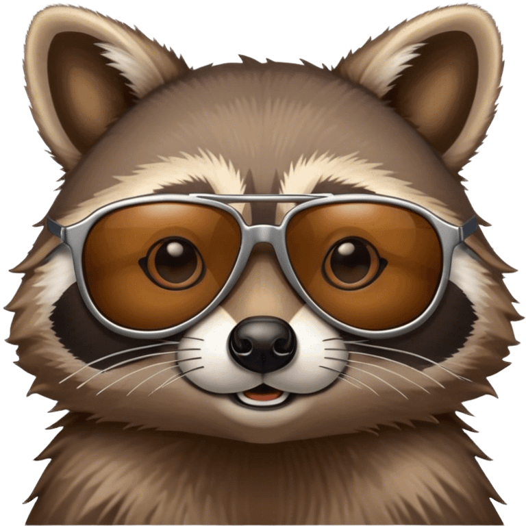 Racoon with sunglasses  emoji