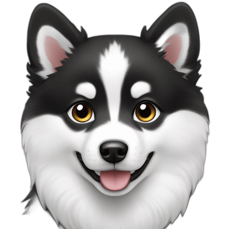 pomsky-black-white emoji