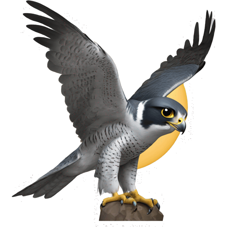 peregrine falcon with ht emoji