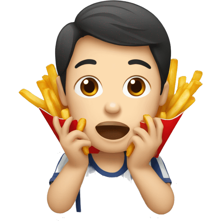 thailand people eat french fries emoji