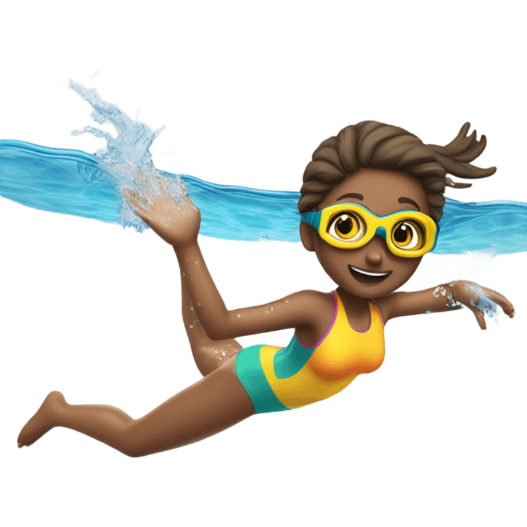 girl swimming emoji