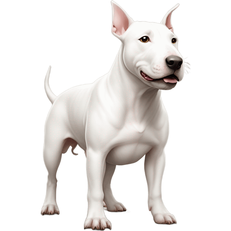 White bull terrier dog￼￼ emoji