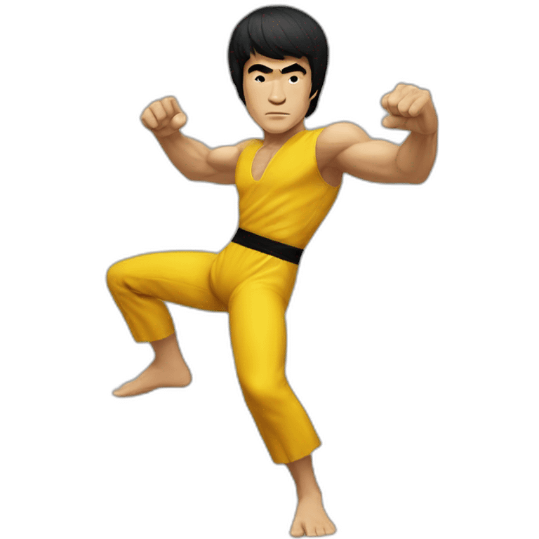 bruce lee side-kick emoji