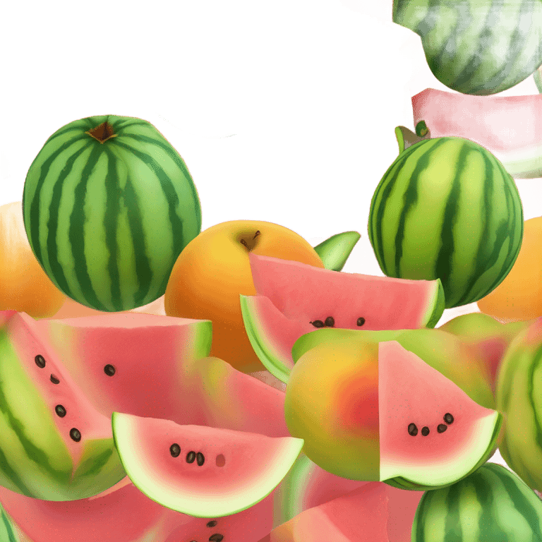 Melons and peaches emoji