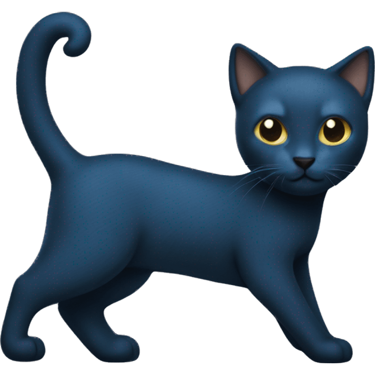 blue knit were black cat emoji