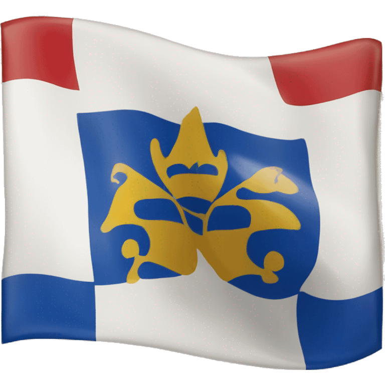 a quebec flag with banned sign emoji