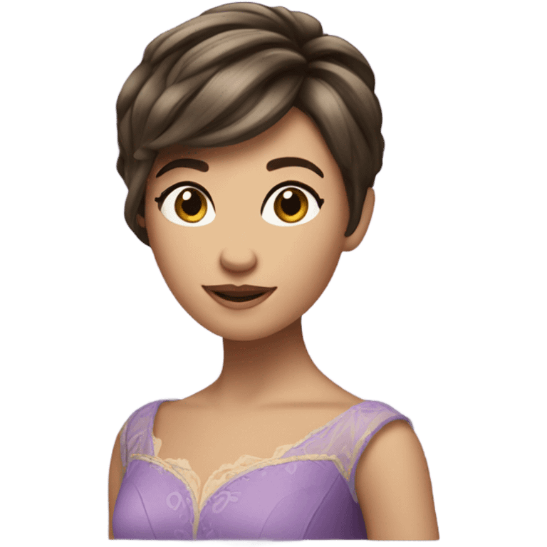 brunette pixie cut rapunzel  emoji