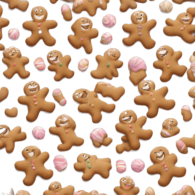 Pastel gingerbread man emoji