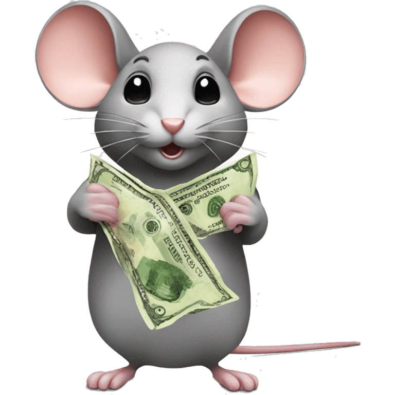 mouse with money emoji