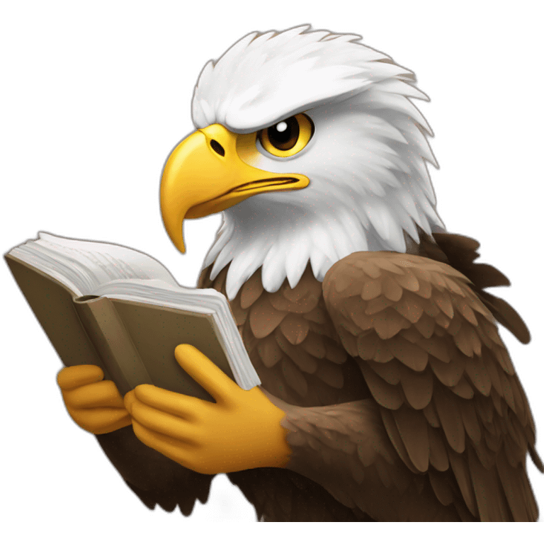 eagle reading emoji