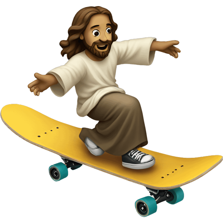 Jesus on skateboard emoji