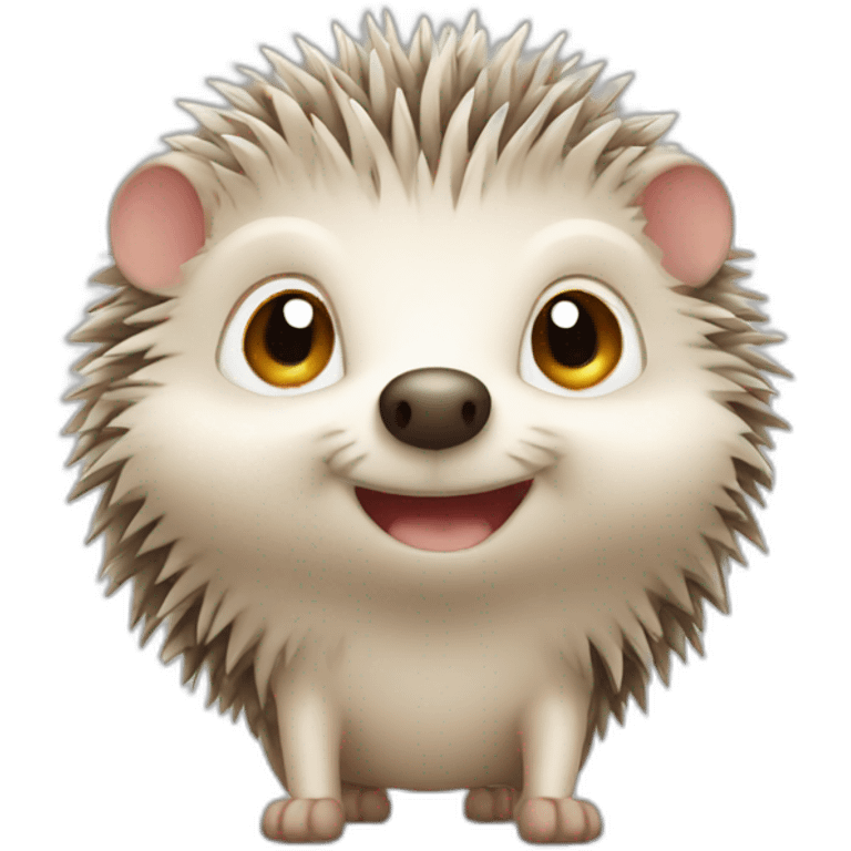 Cute cartoon hedgehog  emoji