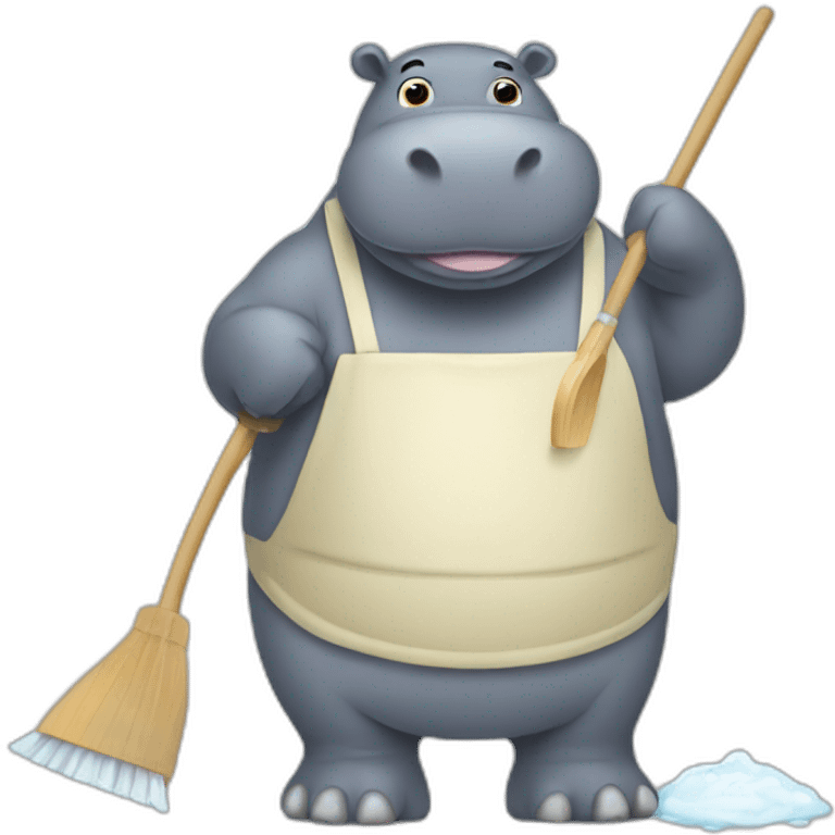 Hippo that do the cleaning emoji