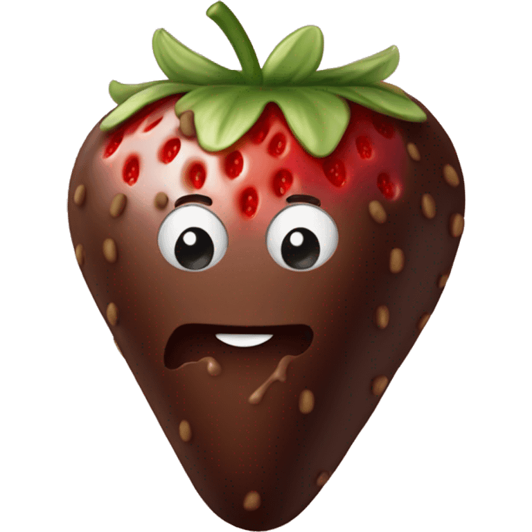 chocolate covered strawberry  emoji