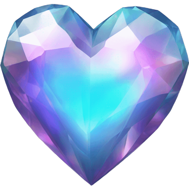 Crystal Iridescent Heart emoji