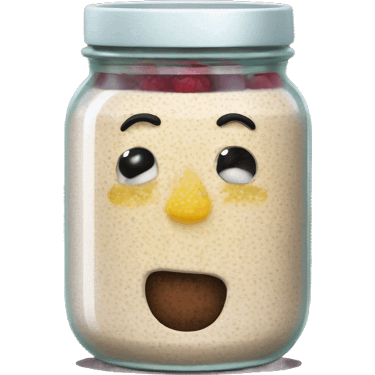 chia pudding in jar emoji