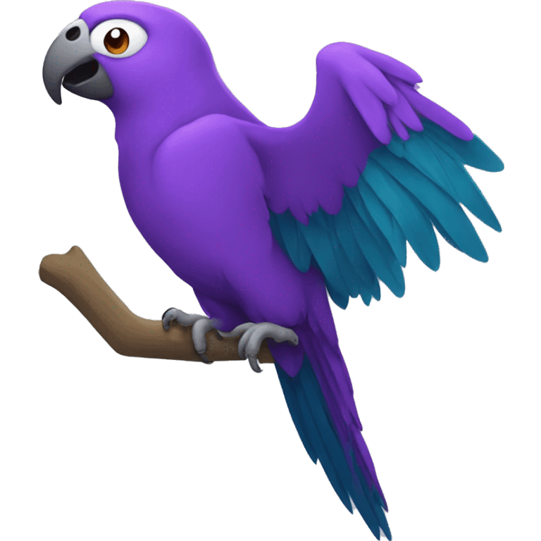 purple parrot mouth open emoji