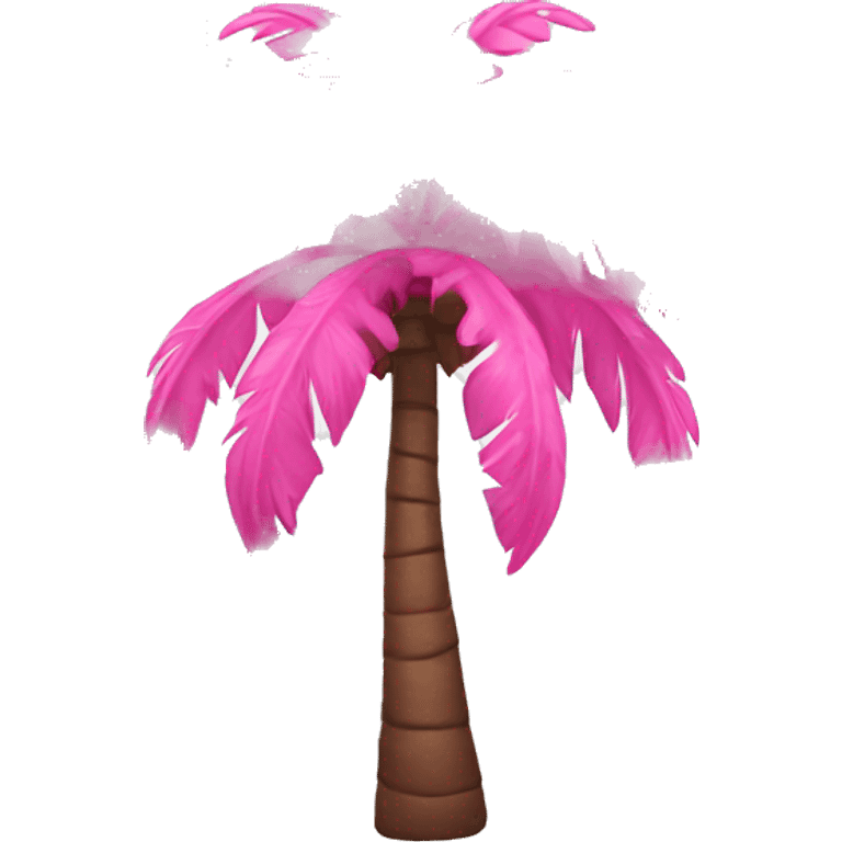 Pink palm emoji