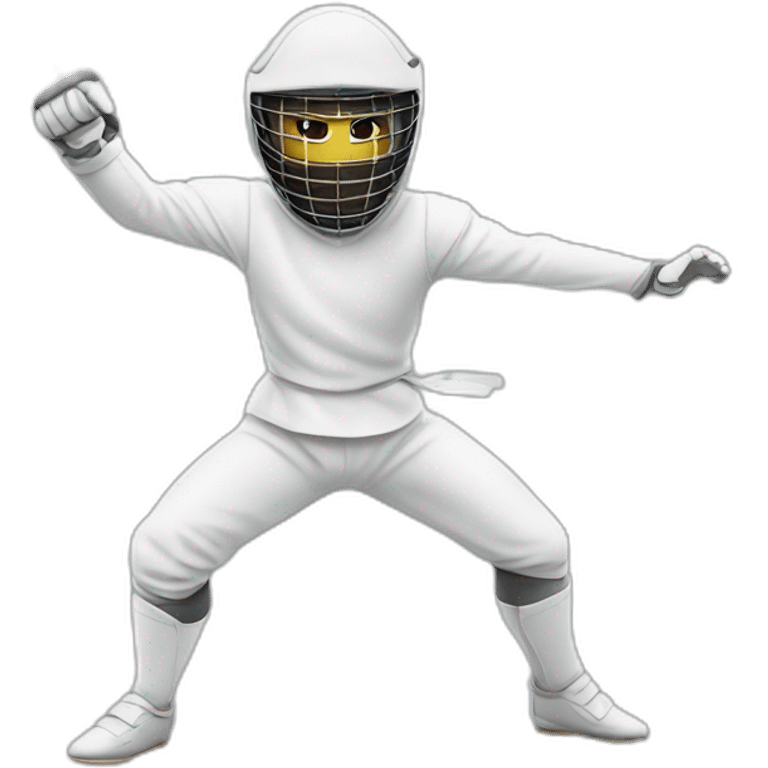 Fencer doing an attack emoji