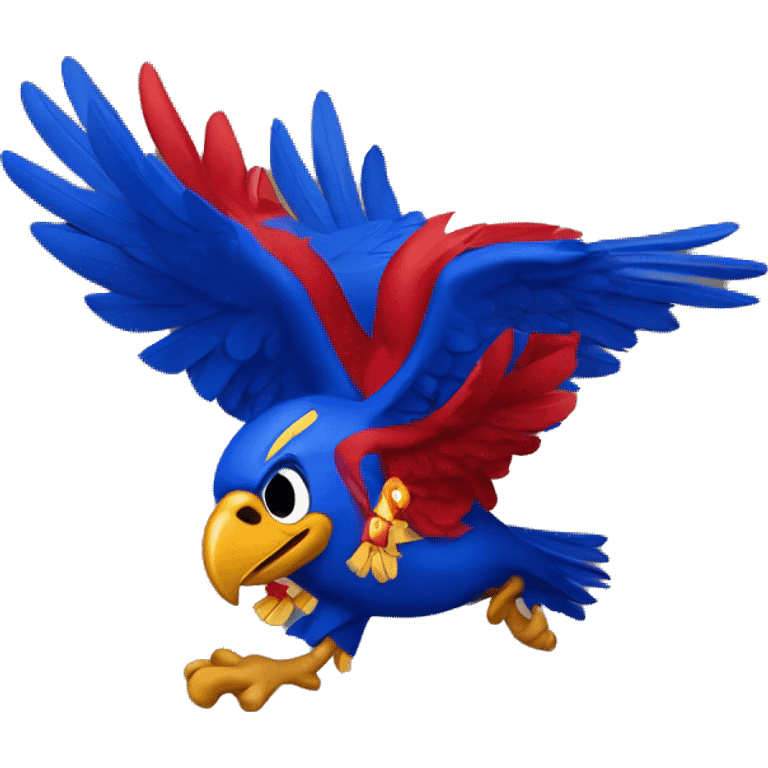 kansas jayhawk flying mascot trajan KU emoji