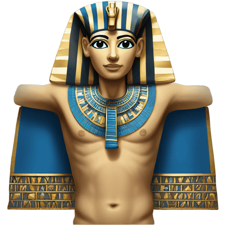 egypt sarcophagus coffie gold blue white black full body  emoji