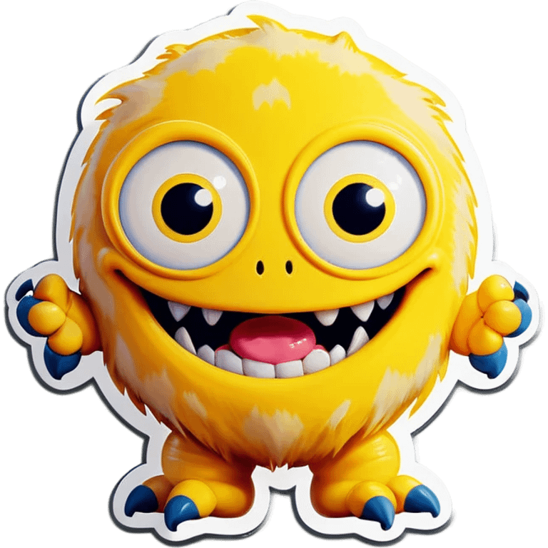 kind funny yellow baby monster emoji