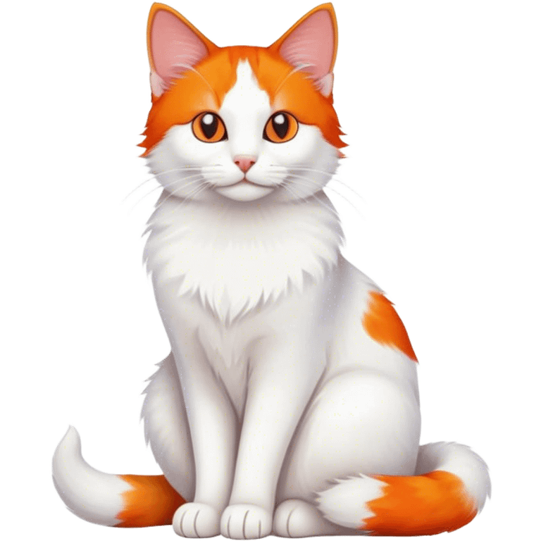 Turkish van cat short hair sitting emoji